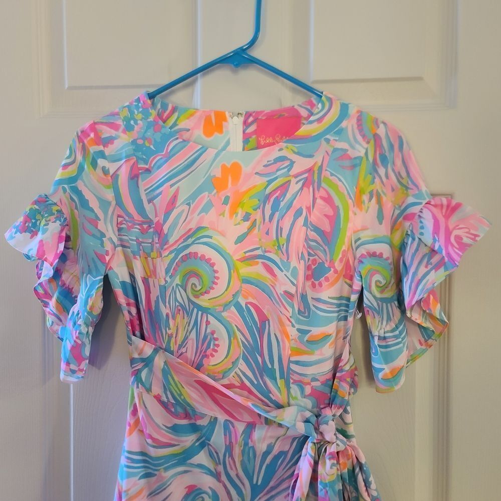 Lilly Pulitzer Lilly Pulitzer Darlah Wrap Dress Carnivale Coral Size 00 NEW - Picture 4 of 7